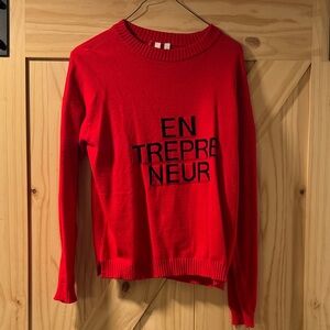 Elan Red Crew Neck Sweater
